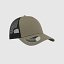 Gorra trucker 5 paneles "inicial relieve" color oliva-negro.